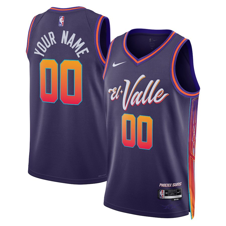 Men Phoenix Suns Nike Purple City Edition 2023-24 Custom Swingman NBA Jersey